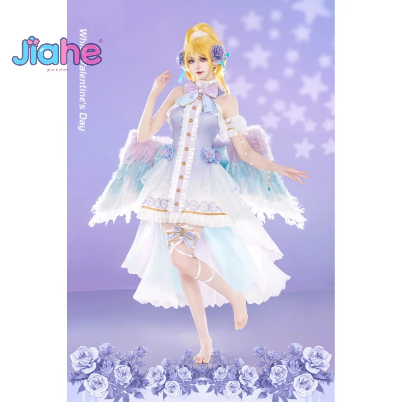 Аниме Lovelive! Аясе Эли, белый костюм ангела на День святого Валентина, женское великолепное платье на Хэллоуин и Рождество, прекрасная униформа
Аниме Lovelive! Аясе Эли, белый костюм ангела на День святого Валентина, женское великолепное платье на Хэллоуин и Рождество, прекрасная униформа