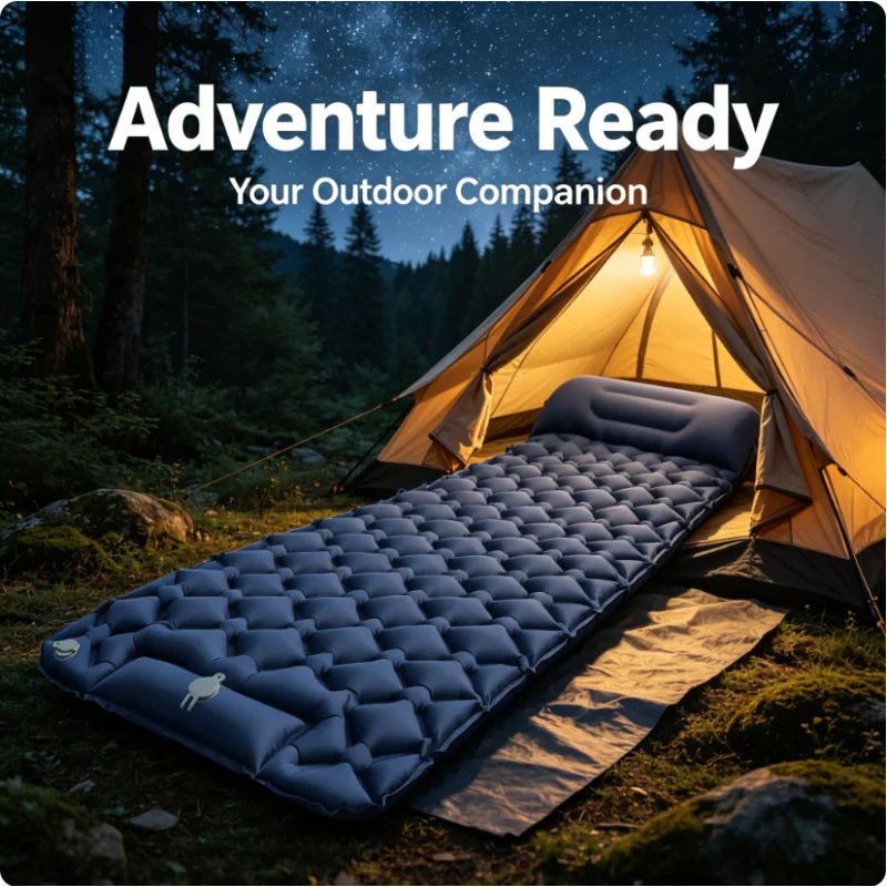 Inflatable Air Mattress With Pillow Ultralight Sleeping Pad Built-in Pump for Camping Hiking Travel Outdoor Use
Inflatable Air Mattress With Pillow Ultralight Sleeping Pad Built-in Pump for Camping Hiking Travel Outdoor Use