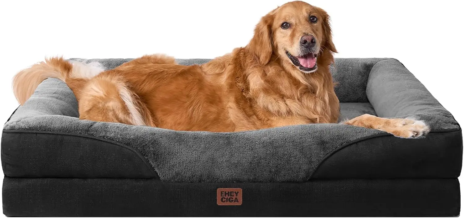 Orthopedic XL Dog Bed for Large Sized Dog, 42x30x7.5 Inch Extra Large Memory Foam Dog Couch Bed with Sides, Waterproof L
Orthopedic XL Dog Bed for Large Sized Dog, 42x30x7.5 Inch Extra Large Memory Foam Dog Couch Bed with Sides, Waterproof L