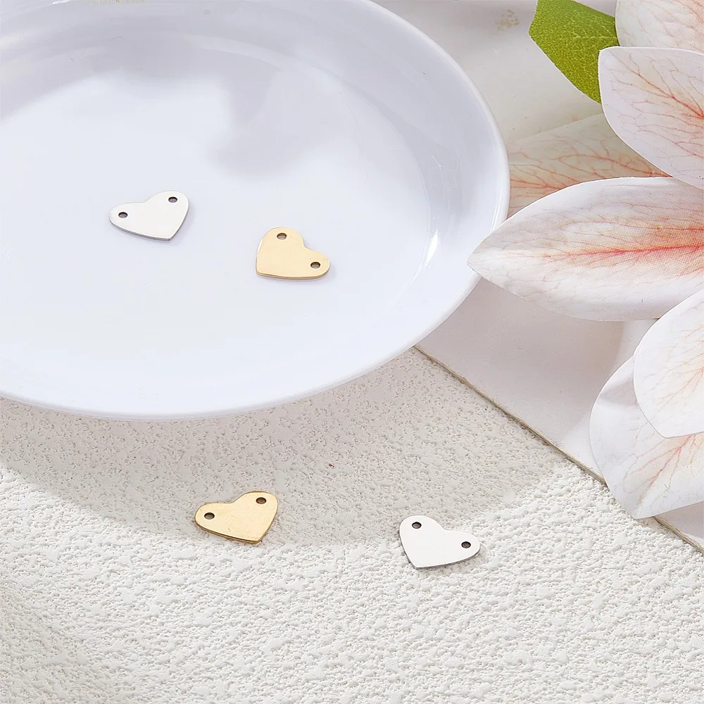 4Pcs 2 Colors 201 Stainless Steel Stamping Blank Tag Pendants Manual Polishing Heart Mixed Color 10.5x12x1mm Hole: 1.2mm
4Pcs 2 Colors 201 Stainless Steel Stamping Blank Tag Pendants Manual Polishing Heart Mixed Color 10.5x12x1mm Hole: 1.2mm