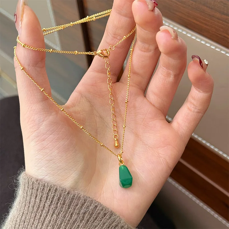 New Fashion Green Turquoise Pendant Necklace for Women Trendy Gold Color Adjust Chains Collar Neck Jewelry Female Gifts
New Fashion Green Turquoise Pendant Necklace for Women Trendy Gold Color Adjust Chains Collar Neck Jewelry Female Gifts