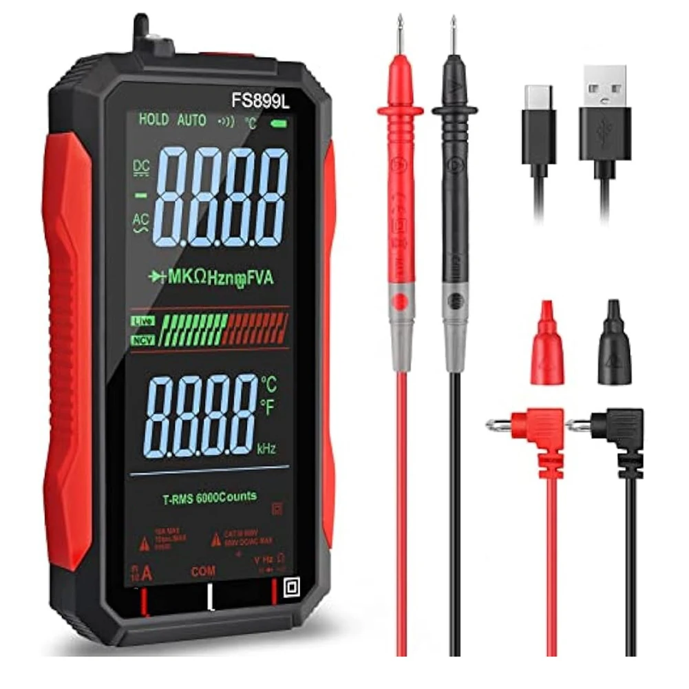 Digital Multimeter With Automatic Digital Display For USB-C Rechargeable For LCD Screen Voltage Current Tester Measurement
Digital Multimeter With Automatic Digital Display For USB-C Rechargeable For LCD Screen Voltage Current Tester Measurement