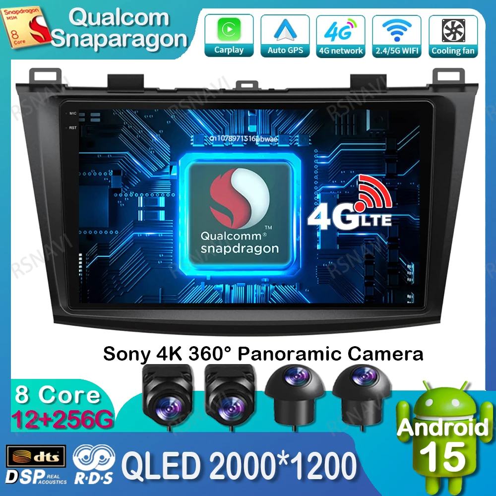Android 15 Car Radio For Mazda 3 2009-2013 Navigation Multimedia Qualcomm GPS Wireless Carplay Auto QLED Head Unit Viedo Player
Android 15 Car Radio For Mazda 3 2009-2013 Navigation Multimedia Qualcomm GPS Wireless Carplay Auto QLED Head Unit Viedo Player