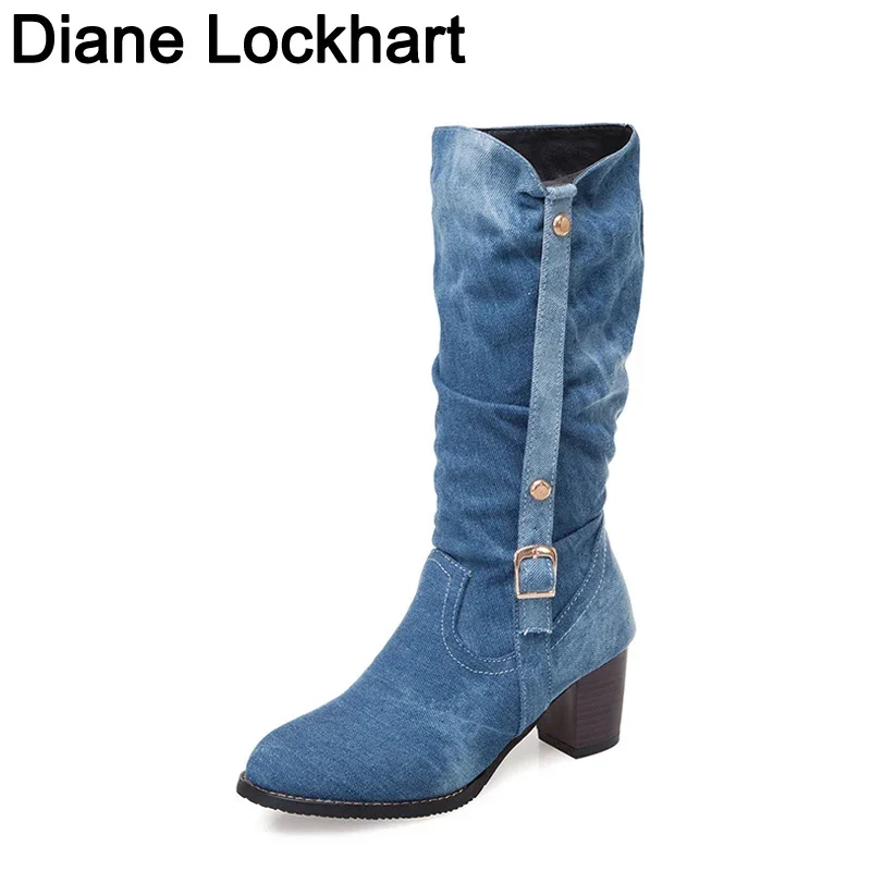 2026 Sexy Jean Boots Women's Long Tube Short Boot Winter High Heel Denim Boot Lady Stylish Jeans Boots Buckle Strap Shoes Cowboy
2026 Sexy Jean Boots Women's Long Tube Short Boot Winter High Heel Denim Boot Lady Stylish Jeans Boots Buckle Strap Shoes Cowboy