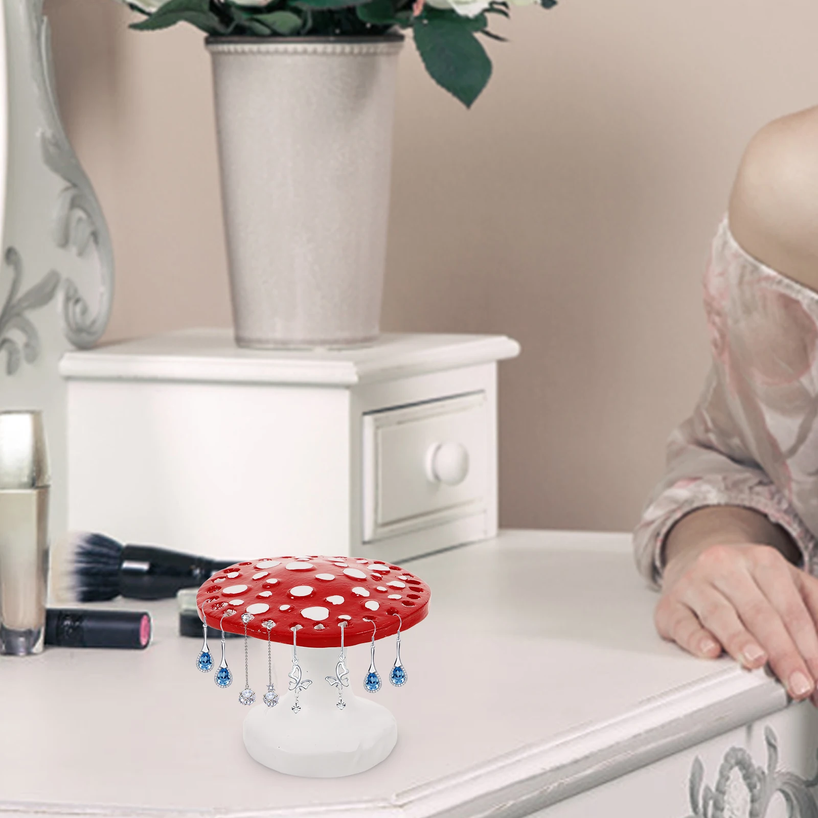 Mushroom Shaped Earring Display Stand Jewelry Organizer Decorative Necklace Holder Bracelet Stand For Women Storage Rack Earring
Mushroom Shaped Earring Display Stand Jewelry Organizer Decorative Necklace Holder Bracelet Stand For Women Storage Rack Earring