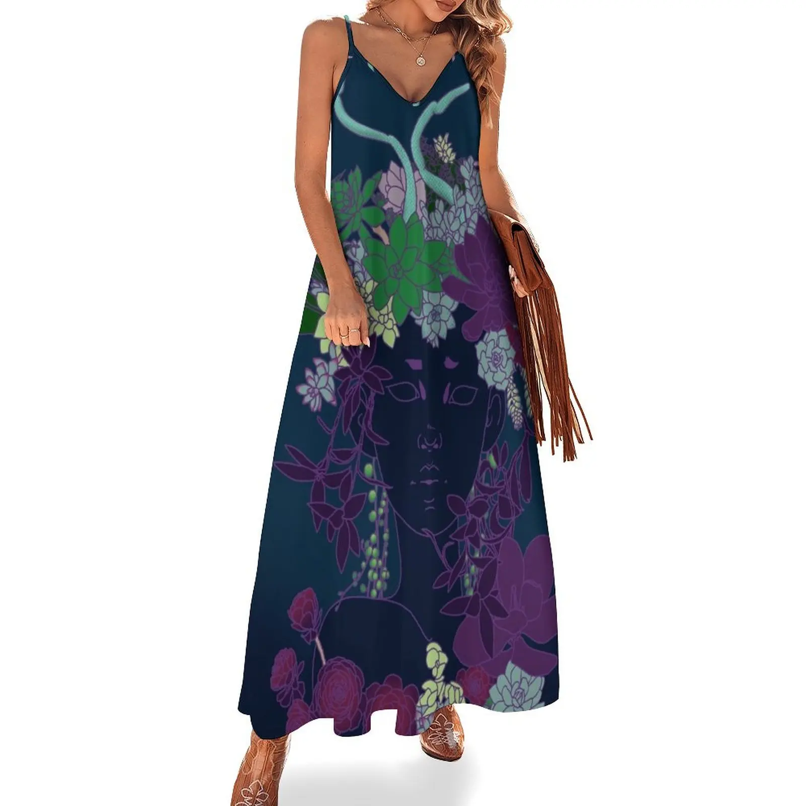 Succulent Witch Sleeveless Dress loose women's dress prom dresses Woman fashion Women's dress
Succulent Witch Sleeveless Dress loose women's dress prom dresses Woman fashion Women's dress