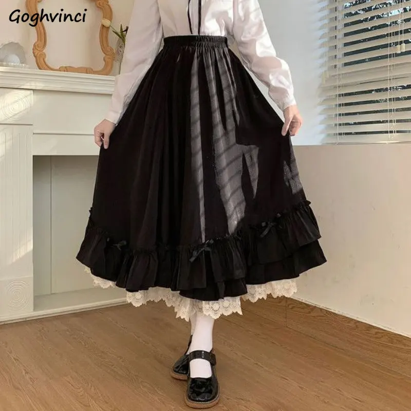 Midi Skirts Women Kawaii Ball Gown Chic Ruffles Princess Fashion Lolita Style All-match Loose Students Casual Soft Elastic Waist
Midi Skirts Women Kawaii Ball Gown Chic Ruffles Princess Fashion Lolita Style All-match Loose Students Casual Soft Elastic Waist