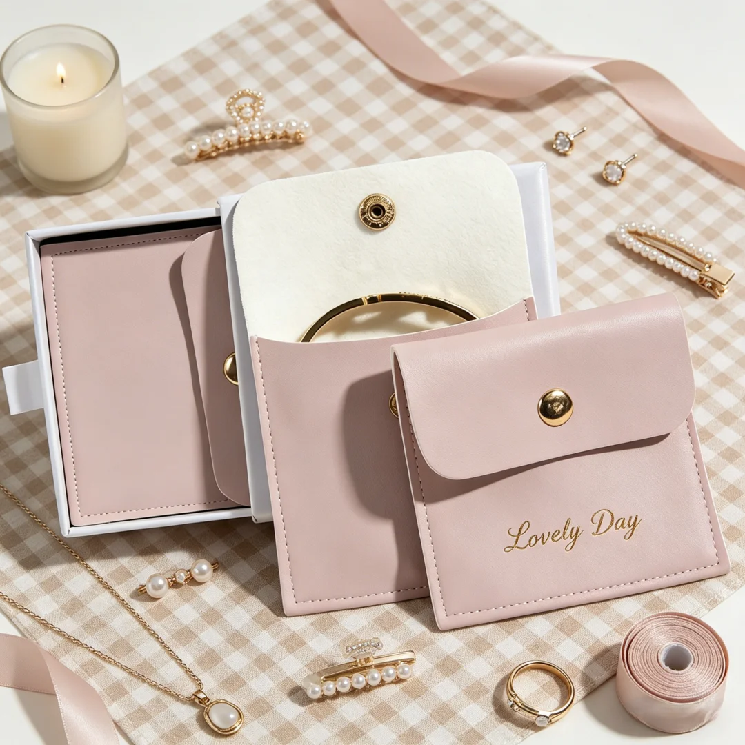Portable 8x8cm PU Leather Mini Jewelry Pouches 10Pcs with Snap Closure for Necklaces & Crystal Bangles for Party Outfit Storage
Portable 8x8cm PU Leather Mini Jewelry Pouches 10Pcs with Snap Closure for Necklaces & Crystal Bangles for Party Outfit Storage
