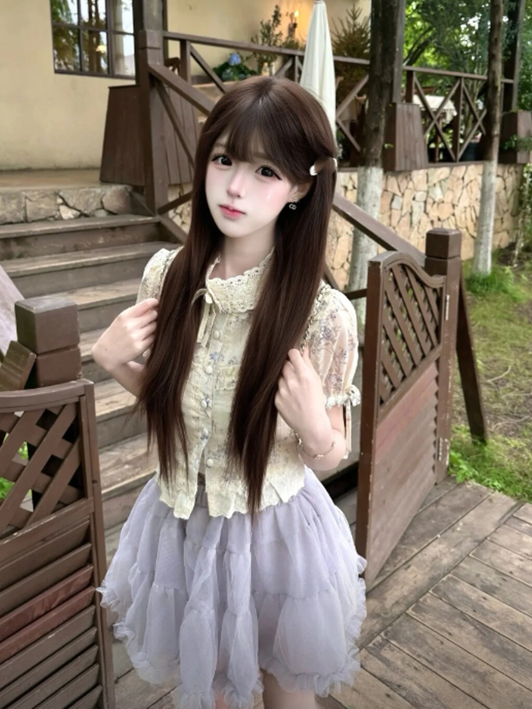 Unique Summer Outfit Set with Lace Skirt And Top Two-Piece Cotton Blend Comfortable Fashionable Student Work Uniform Style
Unique Summer Outfit Set with Lace Skirt And Top Two-Piece Cotton Blend Comfortable Fashionable Student Work Uniform Style