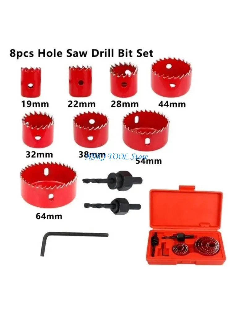 L8RC Durable 19-64mm Hole Set with Carrying Case for Accurate Cuts in and Plastic Multipurpose Set
L8RC Durable 19-64mm Hole Set with Carrying Case for Accurate Cuts in and Plastic Multipurpose Set