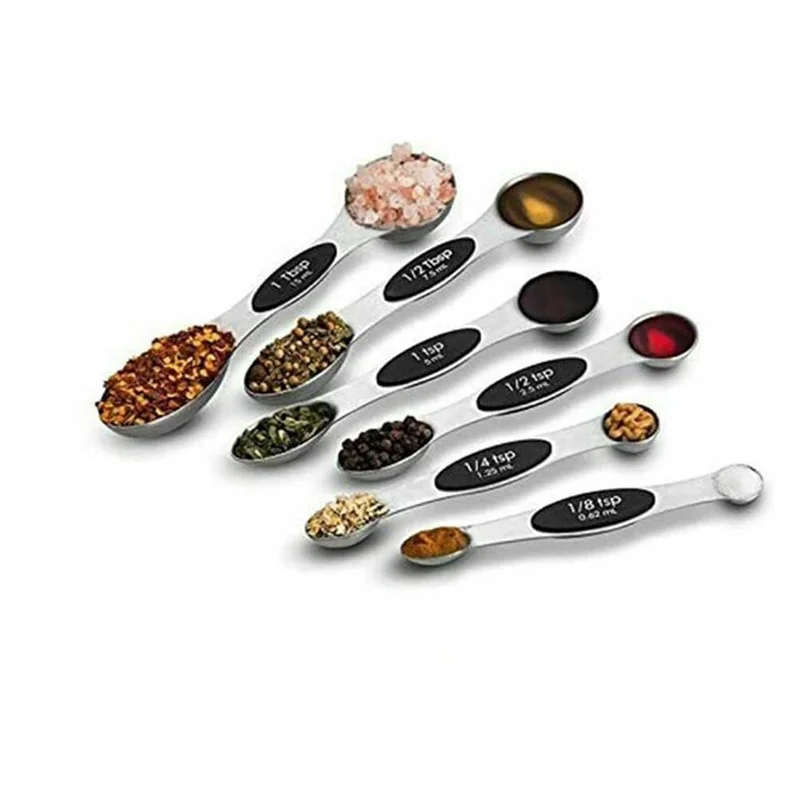 BOFOF Magnetic Measuring Cups Spoons Dual-Sided Kitchen Spoon Stainless Steel Set Measuring Spoon, Multicolor
BOFOF Magnetic Measuring Cups Spoons Dual-Sided Kitchen Spoon Stainless Steel Set Measuring Spoon, Multicolor