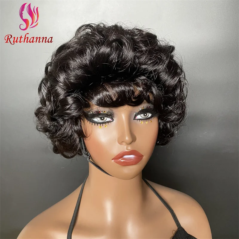 210% Density Full Machine Short Curly Wigs 100% Human Hair Jerry Curly Brazilian Virgin Hair Wig For Black Women Remy Hair Soft
210% Density Full Machine Short Curly Wigs 100% Human Hair Jerry Curly Brazilian Virgin Hair Wig For Black Women Remy Hair Soft