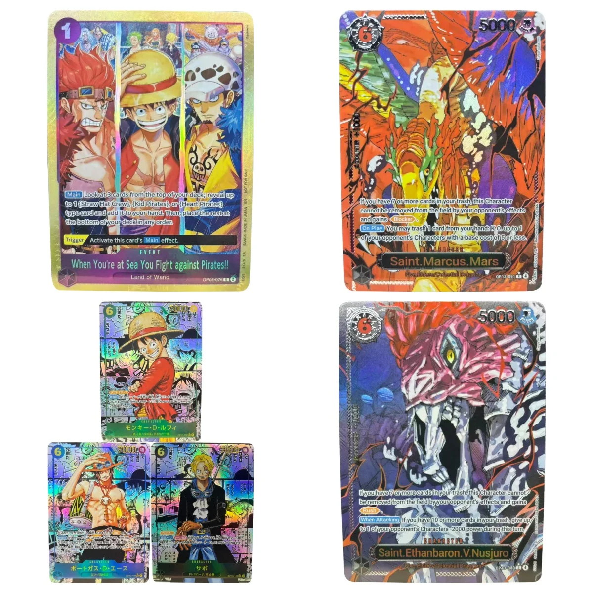 ONE PIECE Collection Cards FIVE ELDERS Shanks Monkey D. Luffy Sabo DIY High Quality Self Made Game Anime Cards Gift Toy
ONE PIECE Collection Cards FIVE ELDERS Shanks Monkey D. Luffy Sabo DIY High Quality Self Made Game Anime Cards Gift Toy