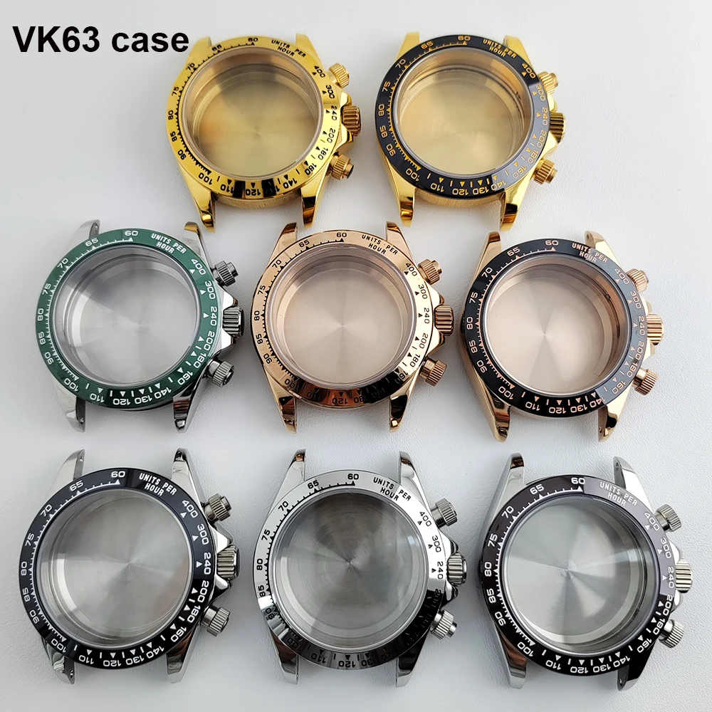 VK63 watch case 39mm men's watch case bracelet, suitable for VK63 movement watch repair tool
VK63 watch case 39mm men's watch case bracelet, suitable for VK63 movement watch repair tool