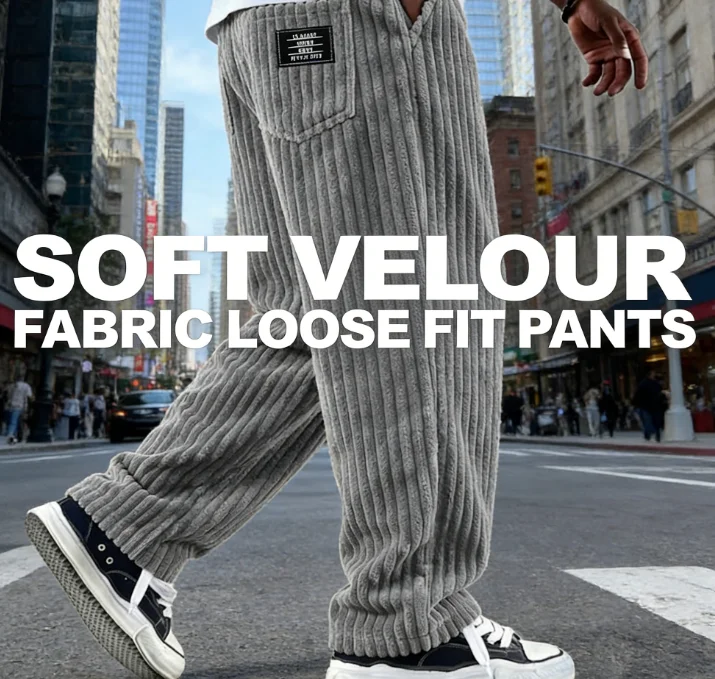 American Retro Corduroy Casual Pants For Men 2026 New Vertical Striped Loose Straight Long Pants
American Retro Corduroy Casual Pants For Men 2026 New Vertical Striped Loose Straight Long Pants