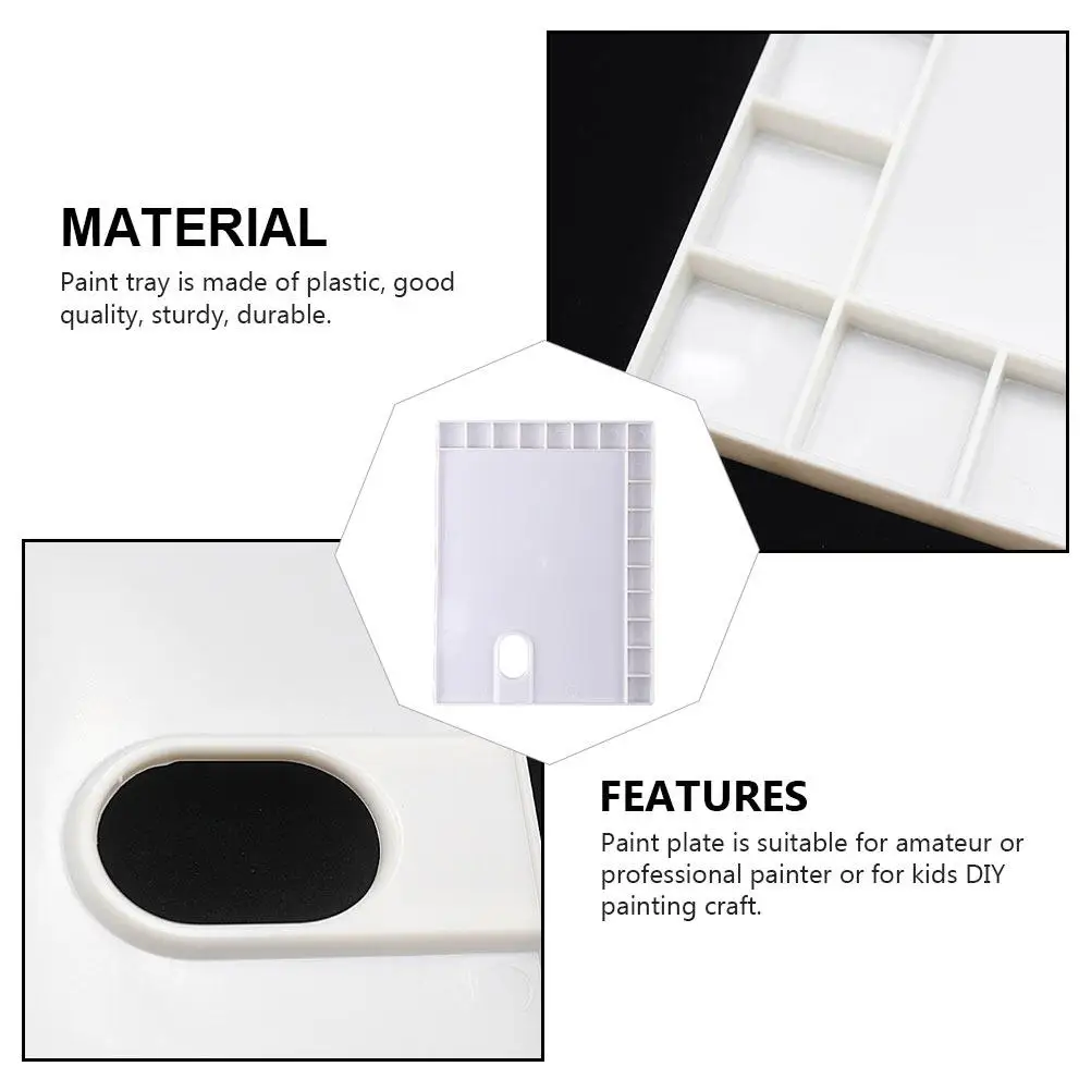 Набор из 3-х прочных моющихся палитр для смешивания красок с 17 отделениями для художников, студентов и рукоделия
Набор из 3-х прочных моющихся палитр для смешивания красок с 17 отделениями для художников, студентов и рукоделия