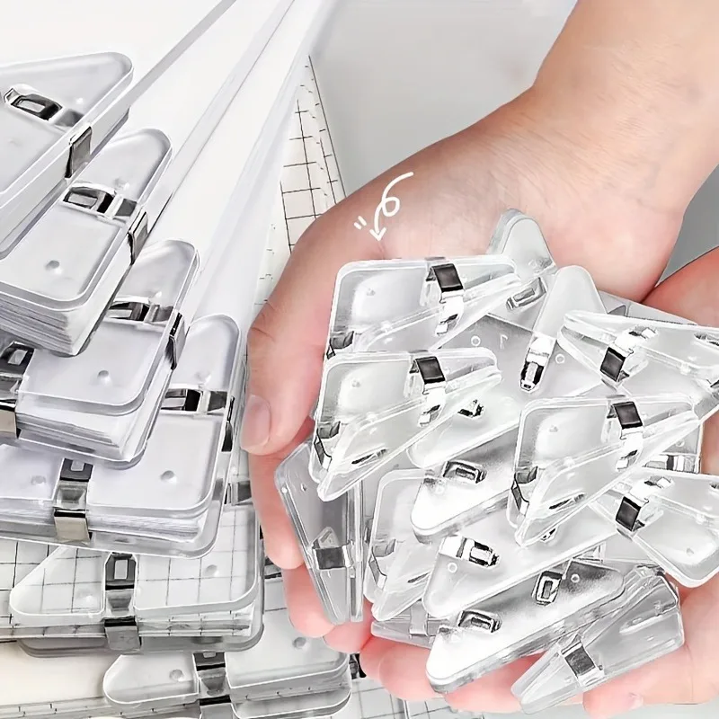 1Pc Transparent Triangular Corner Clips Anti-Curl Right Angle Document Folder Clips Plastic Office Organizer for Students & Office Use
1Pc Transparent Triangular Corner Clips Anti-Curl Right Angle Document Folder Clips Plastic Office Organizer for Students & Office Use