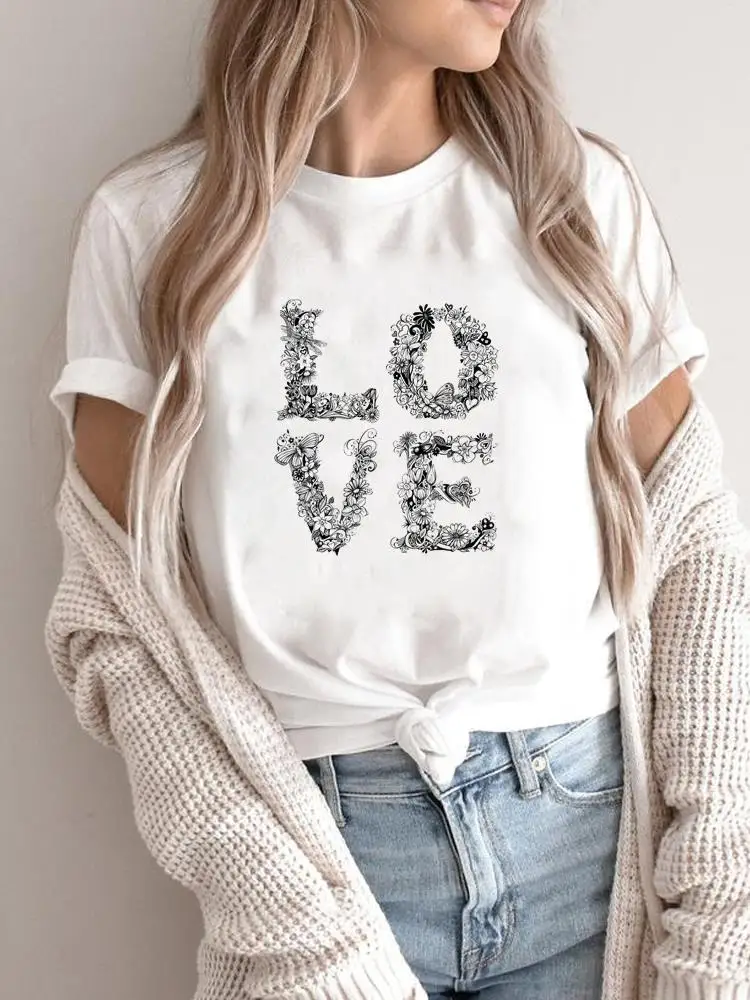 Love Letter Floral Trend 90s Women Short Sleeve Fashion Summer Graphic Tee Print Clothing T-shirts Cartoon Shirt Female T Top
Love Letter Floral Trend 90s Women Short Sleeve Fashion Summer Graphic Tee Print Clothing T-shirts Cartoon Shirt Female T Top