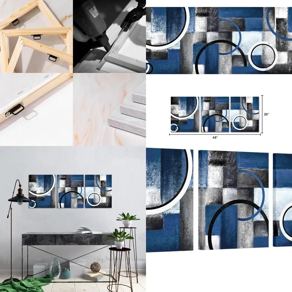 Blue & Grey Geometric Circle Wall Art - Abstract Canvas for Living Room, Bedroom Decor, Ready to Hang
Blue & Grey Geometric Circle Wall Art - Abstract Canvas for Living Room, Bedroom Decor, Ready to Hang