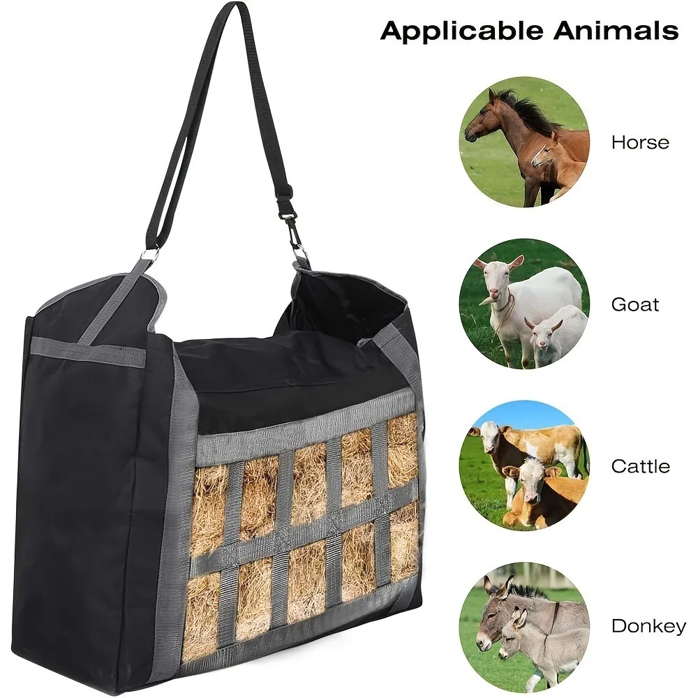 Durable Hangable Horse Feed Bags Large Capacity Oxford Fabric Hay Bags Convenient Portable Hay Net Hay Bale Storage
Durable Hangable Horse Feed Bags Large Capacity Oxford Fabric Hay Bags Convenient Portable Hay Net Hay Bale Storage