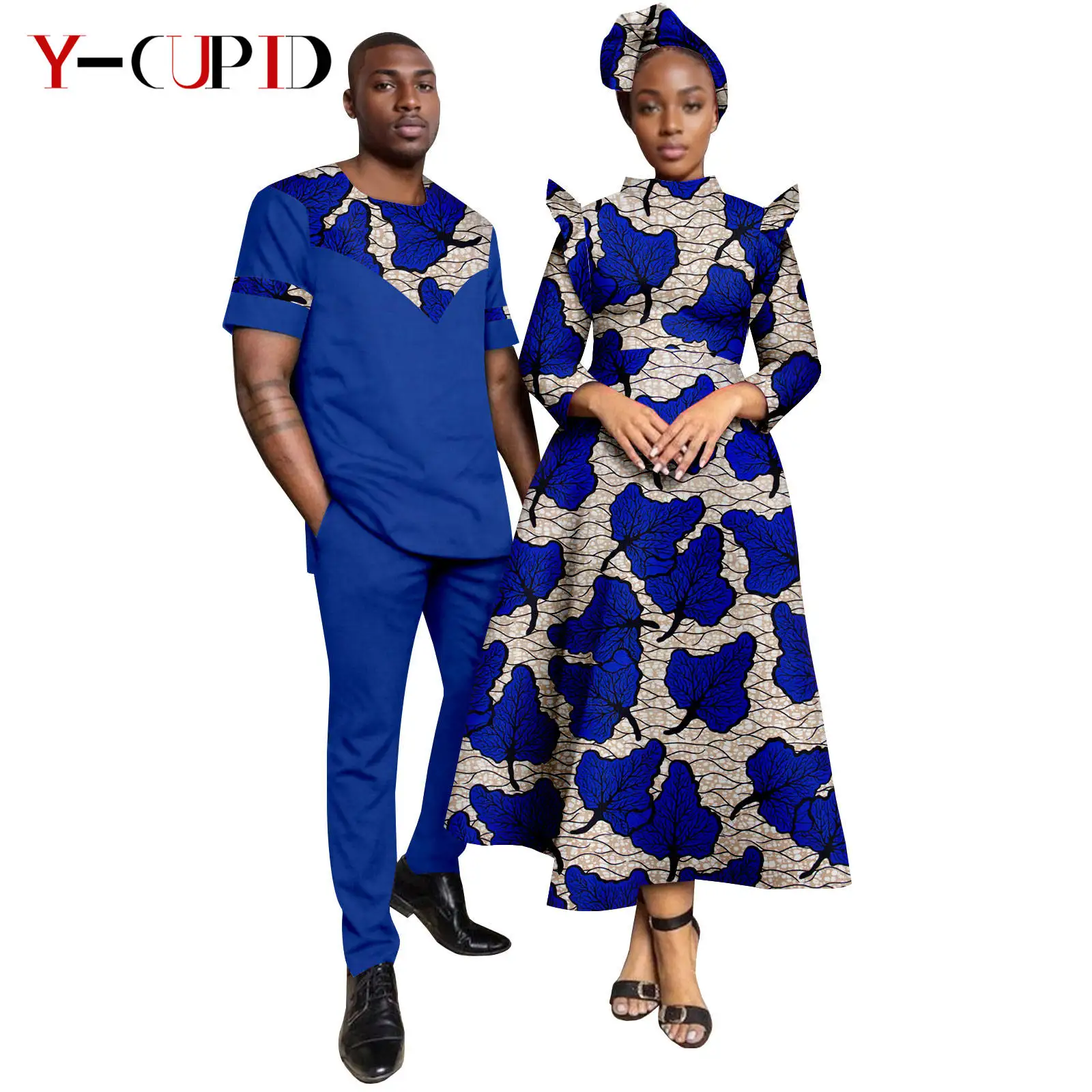 African Print Dresses for Women Matching Headwrap Couple Clothes Men Outfits Top and Pant Sets Dashiki Princess Vestidos 25C026
African Print Dresses for Women Matching Headwrap Couple Clothes Men Outfits Top and Pant Sets Dashiki Princess Vestidos 25C026
