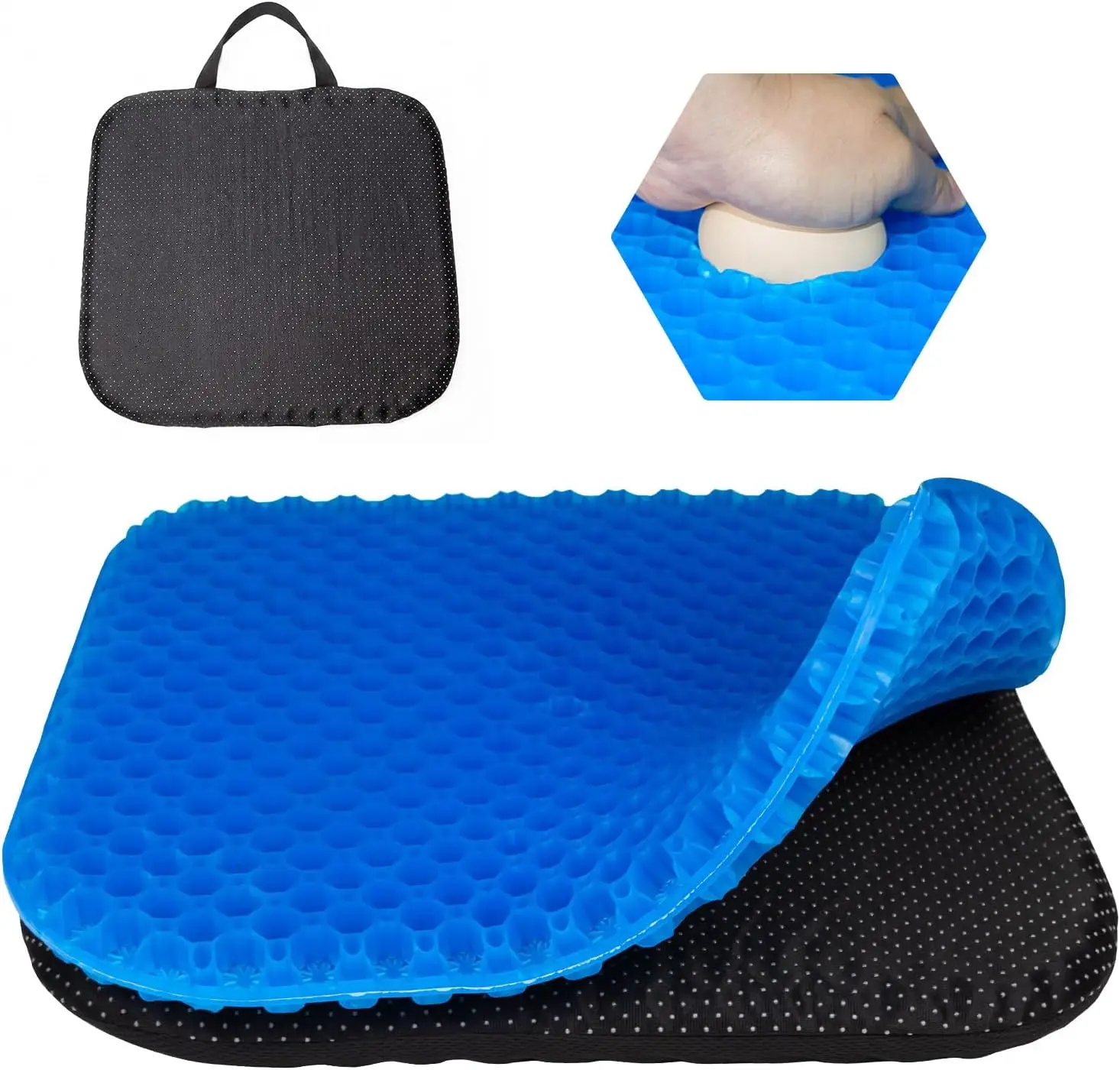 Gel Seat Cushion for Long Sitting, Large & Thick & Breathable with Handle, Pain Relief for Office Chair, Wheelchair, Car
Gel Seat Cushion for Long Sitting, Large & Thick & Breathable with Handle, Pain Relief for Office Chair, Wheelchair, Car