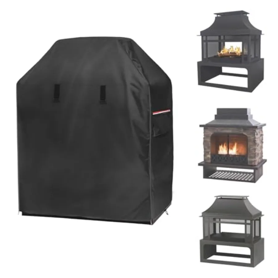 Outdoor Fireplace Cover, Heavy Duty 600D Waterproof Cover for 42inch Tall Patio Wood Burning Fireplaces, 42" L x 24" W x 48" H
Outdoor Fireplace Cover, Heavy Duty 600D Waterproof Cover for 42inch Tall Patio Wood Burning Fireplaces, 42" L x 24" W x 48" H
