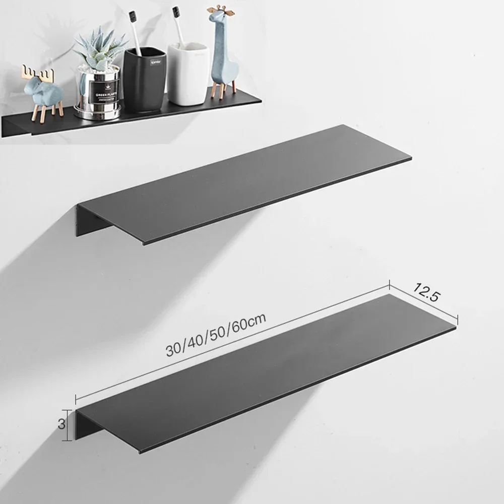 30/40/50CM Bathroom Shelf Aluminum Floating Shelves for Wall Mounted Shower Organiser Kitchen Storage Rack Bathroom Accessories 
30/40/50CM Bathroom Shelf Aluminum Floating Shelves for Wall Mounted Shower Organiser Kitchen Storage Rack Bathroom Accessories