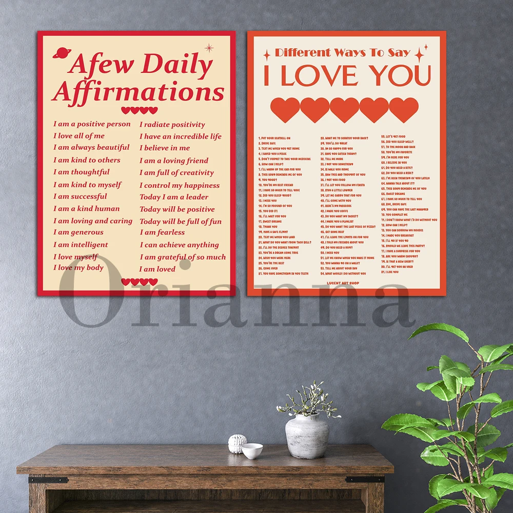 I Love You Wall Art Affirmations Positive Affirmations Prints Posters Nordic Modern Home Living Room Bedroom Decor Painting Gift
I Love You Wall Art Affirmations Positive Affirmations Prints Posters Nordic Modern Home Living Room Bedroom Decor Painting Gift