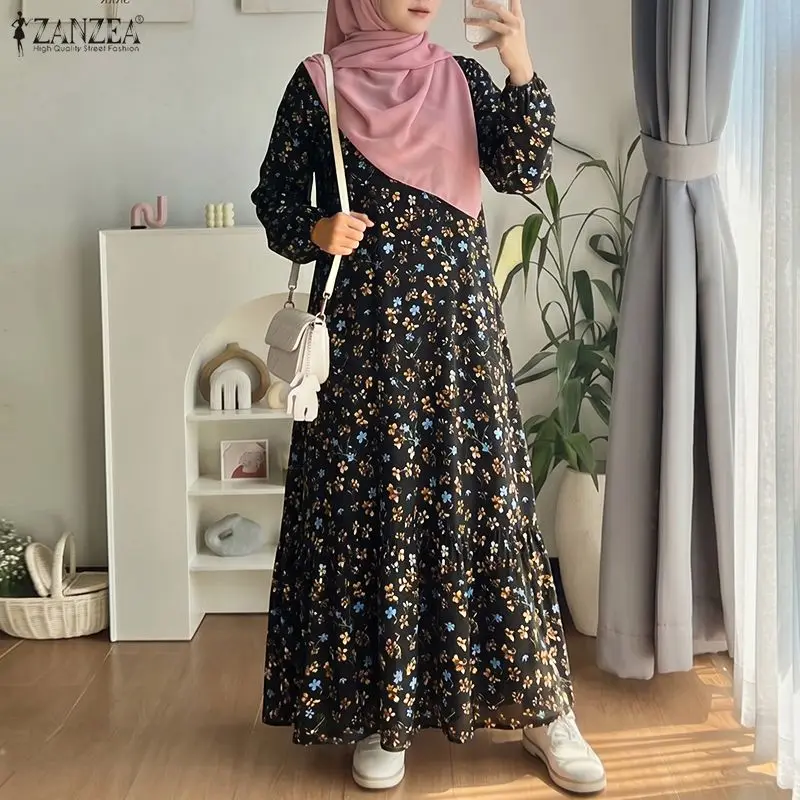 Stylish Printed Muslim Abaya Dress ZANZEA Women Elegant Casual Long Sleeve Floral Maxi Sundress Kaftan Robe Femme Bohemain Dress
Stylish Printed Muslim Abaya Dress ZANZEA Women Elegant Casual Long Sleeve Floral Maxi Sundress Kaftan Robe Femme Bohemain Dress