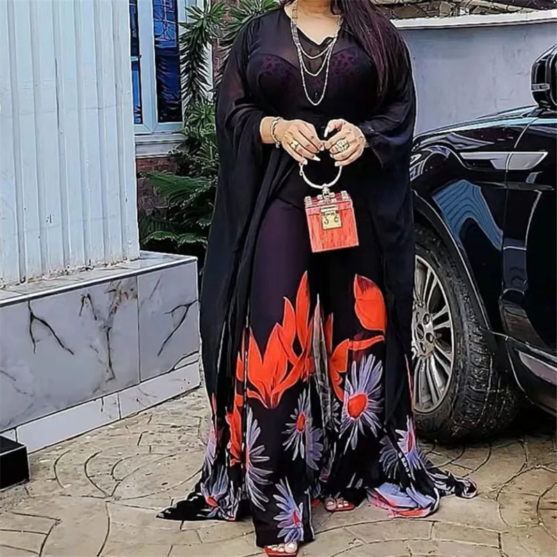 African Turkey Chiffon Clothing 2025 Summer Women Long Dress Pants 2 Pieces Set Dashiki Print Maxi Robe Trouser Suit Party Gowns
African Turkey Chiffon Clothing 2025 Summer Women Long Dress Pants 2 Pieces Set Dashiki Print Maxi Robe Trouser Suit Party Gowns