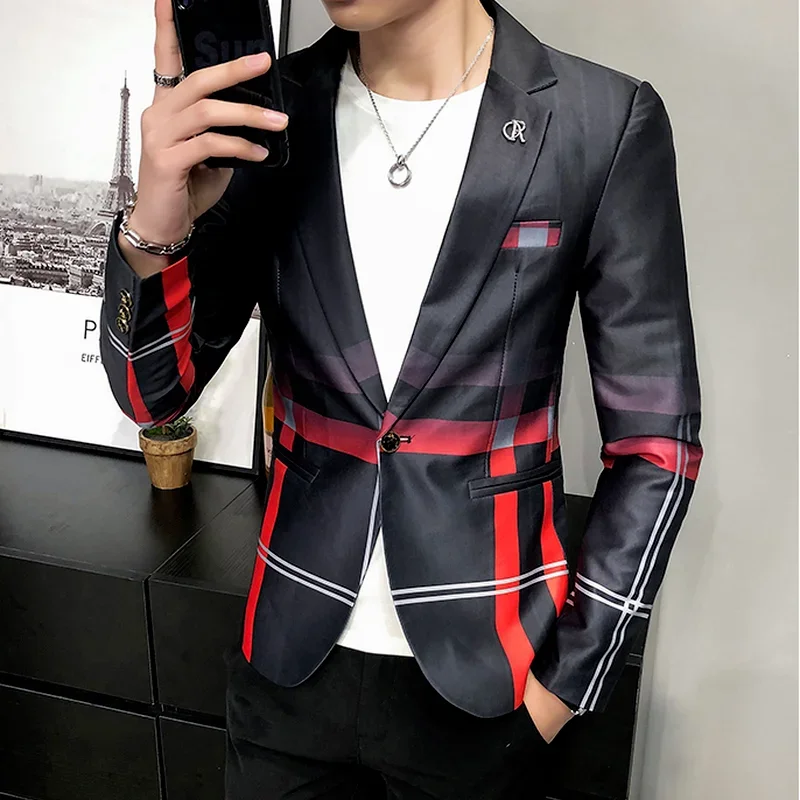 Men Blazer Slim Fit Spring and Autumn New Plaid Stitching High-quality Fashion Casual Brand Men's Clothing Dress Suit Jacket
Men Blazer Slim Fit Spring and Autumn New Plaid Stitching High-quality Fashion Casual Brand Men's Clothing Dress Suit Jacket