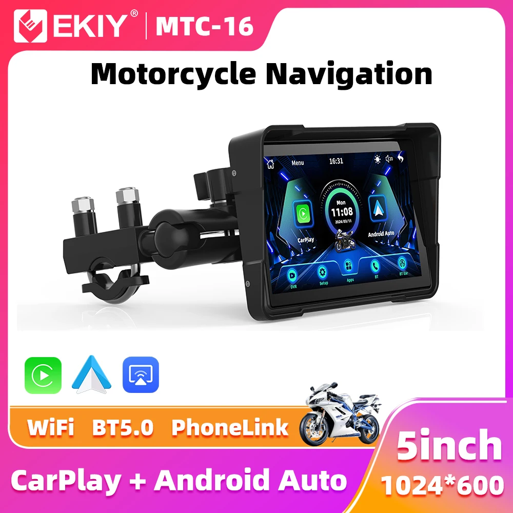 EKIY 5 inch Portable Digital Motorcycle Dashboard Wireless CarPlay Moto Android Auto GPS Navigation Display Screen Monitor BT5.0
EKIY 5 inch Portable Digital Motorcycle Dashboard Wireless CarPlay Moto Android Auto GPS Navigation Display Screen Monitor BT5.0