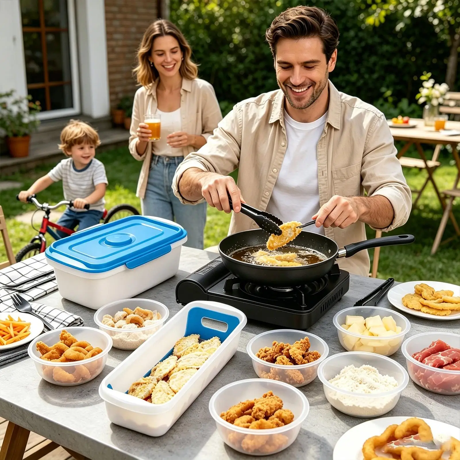 Breader Bowl Shaker For Frying 2 Piece Cooking Tools With Tray Breading Shaker Container For Chicken Wings Onion Rings
Breader Bowl Shaker For Frying 2 Piece Cooking Tools With Tray Breading Shaker Container For Chicken Wings Onion Rings
