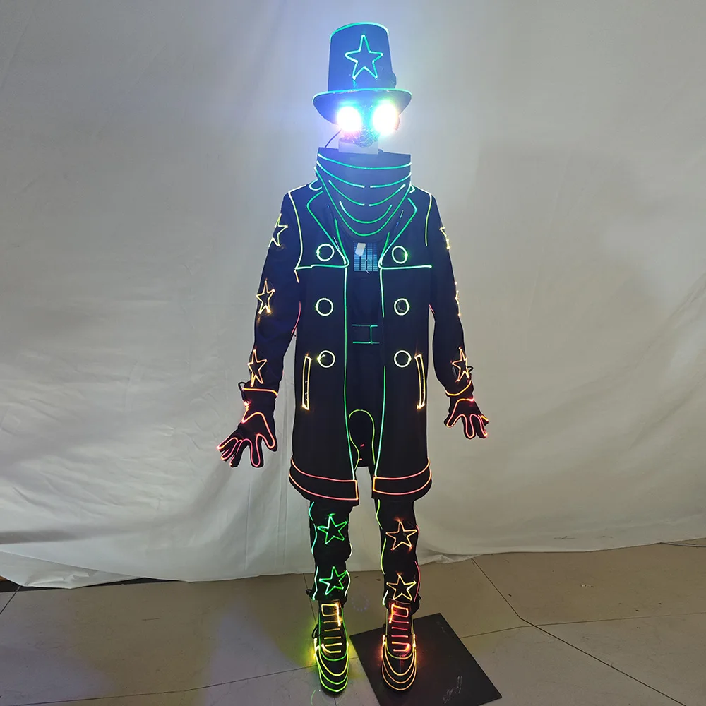 Optic Fiber Led Dance Costume Suit Light Up Dancer Disco Show Outfit for Rave EDM Festival Party Performance
Optic Fiber Led Dance Costume Suit Light Up Dancer Disco Show Outfit for Rave EDM Festival Party Performance