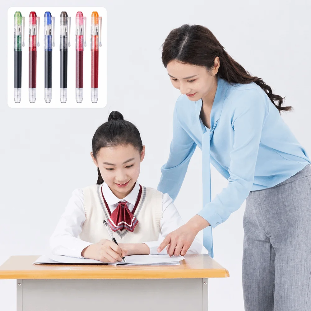 6pcs Fine Nib Gel Pen Set Transparent Color Ink 0.5mm Fountain Pens Smooth Writing Tool Student Stationery Set Office School
6pcs Fine Nib Gel Pen Set Transparent Color Ink 0.5mm Fountain Pens Smooth Writing Tool Student Stationery Set Office School
