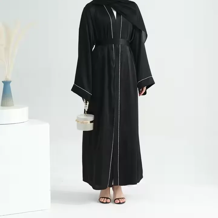Kimono Abaya Satin Muslim Dress Diamond Open Abayas for Women Dubai Turkey Outwear Islam Modest Clothes Kaftan Femme Musulmane
Kimono Abaya Satin Muslim Dress Diamond Open Abayas for Women Dubai Turkey Outwear Islam Modest Clothes Kaftan Femme Musulmane