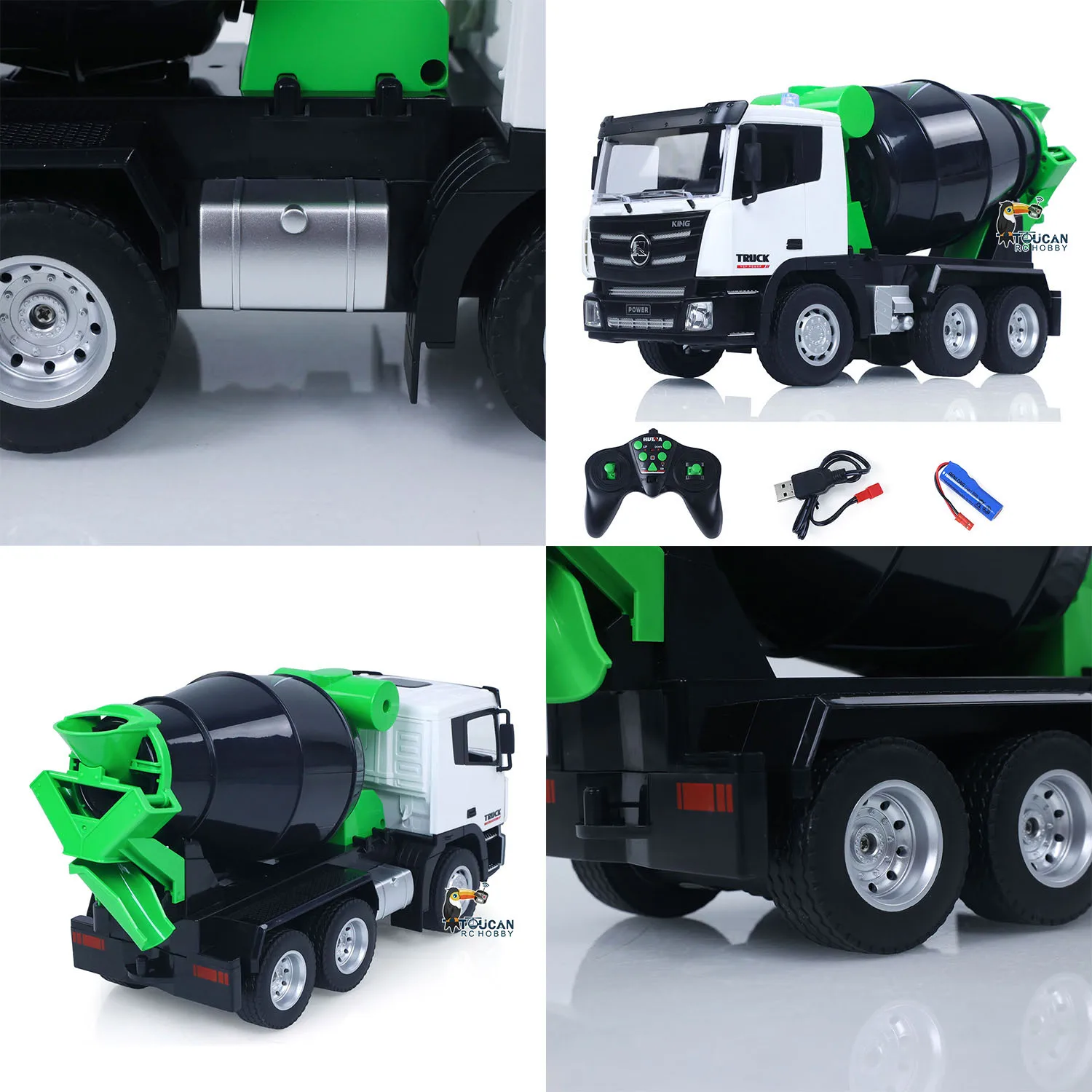 1/18 HUINA RC Concrete Car Ready to Run Electric 1557 2.4GHz 9CH RC Mixer Truck Model Tractor Toy Kids Gift
1/18 HUINA RC Concrete Car Ready to Run Electric 1557 2.4GHz 9CH RC Mixer Truck Model Tractor Toy Kids Gift