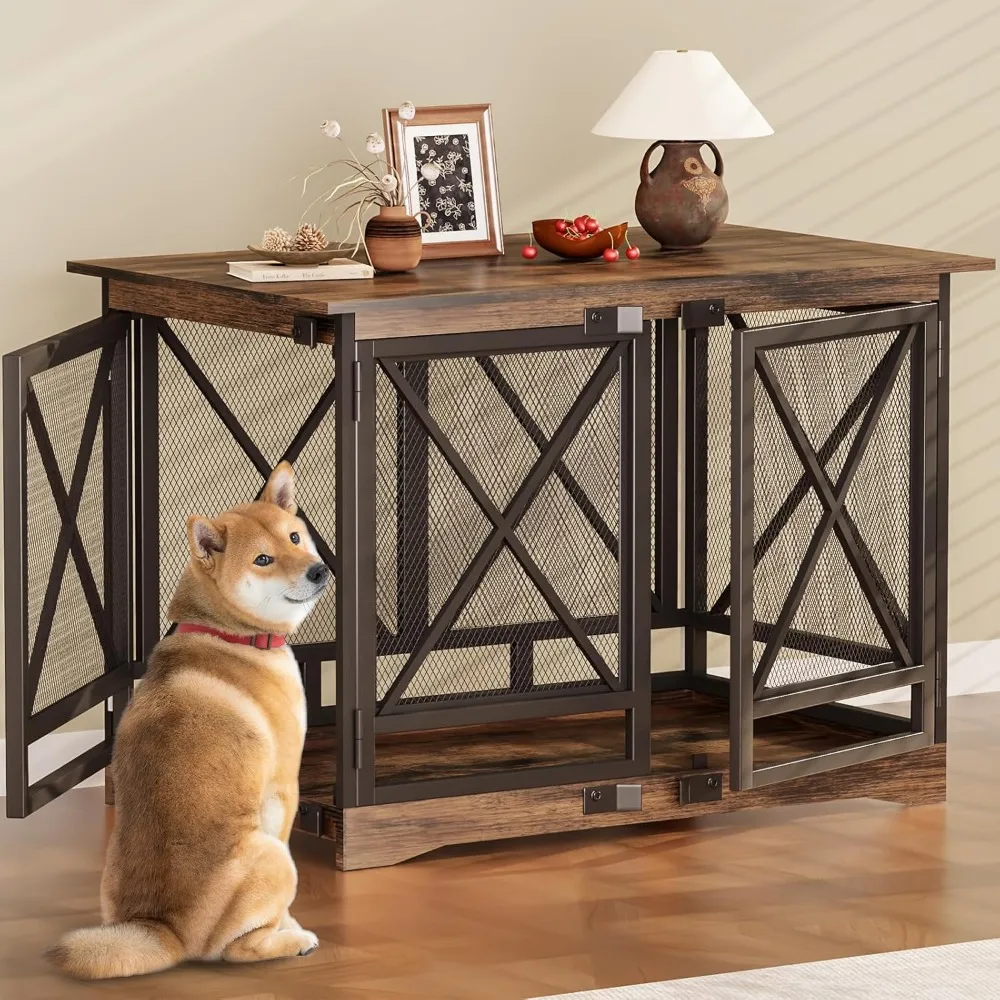 Dog Crate Furniture - 48 inch Heavy Duty Dog Crate Furniture for Extra Large Breed with Double Doors, Wooden XXL Modern Decorat
Dog Crate Furniture - 48 inch Heavy Duty Dog Crate Furniture for Extra Large Breed with Double Doors, Wooden XXL Modern Decorat
