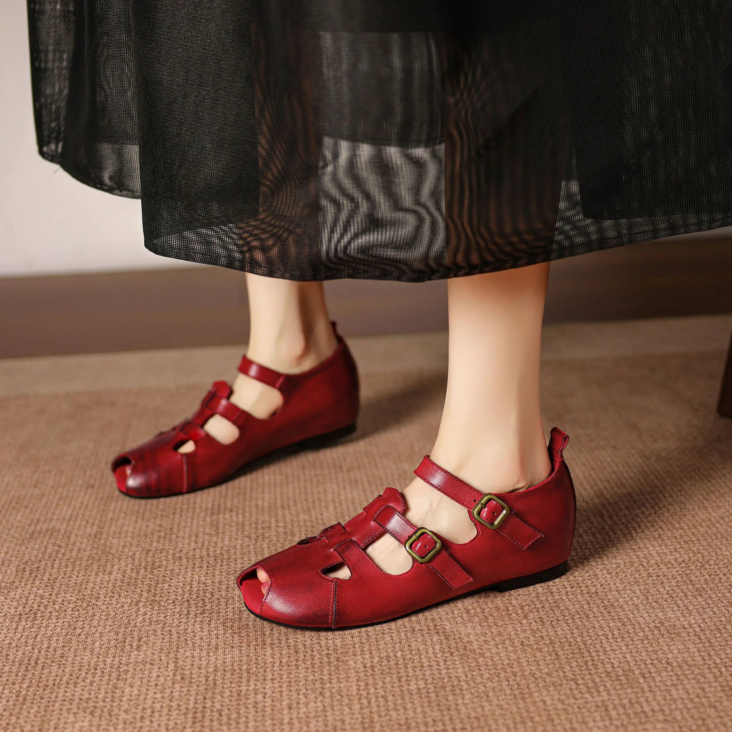 Genuine Leather Cowhide Women's Sandals,Open Toe Summer Gladiator Women Shoes
Genuine Leather Cowhide Women's Sandals,Open Toe Summer Gladiator Women Shoes