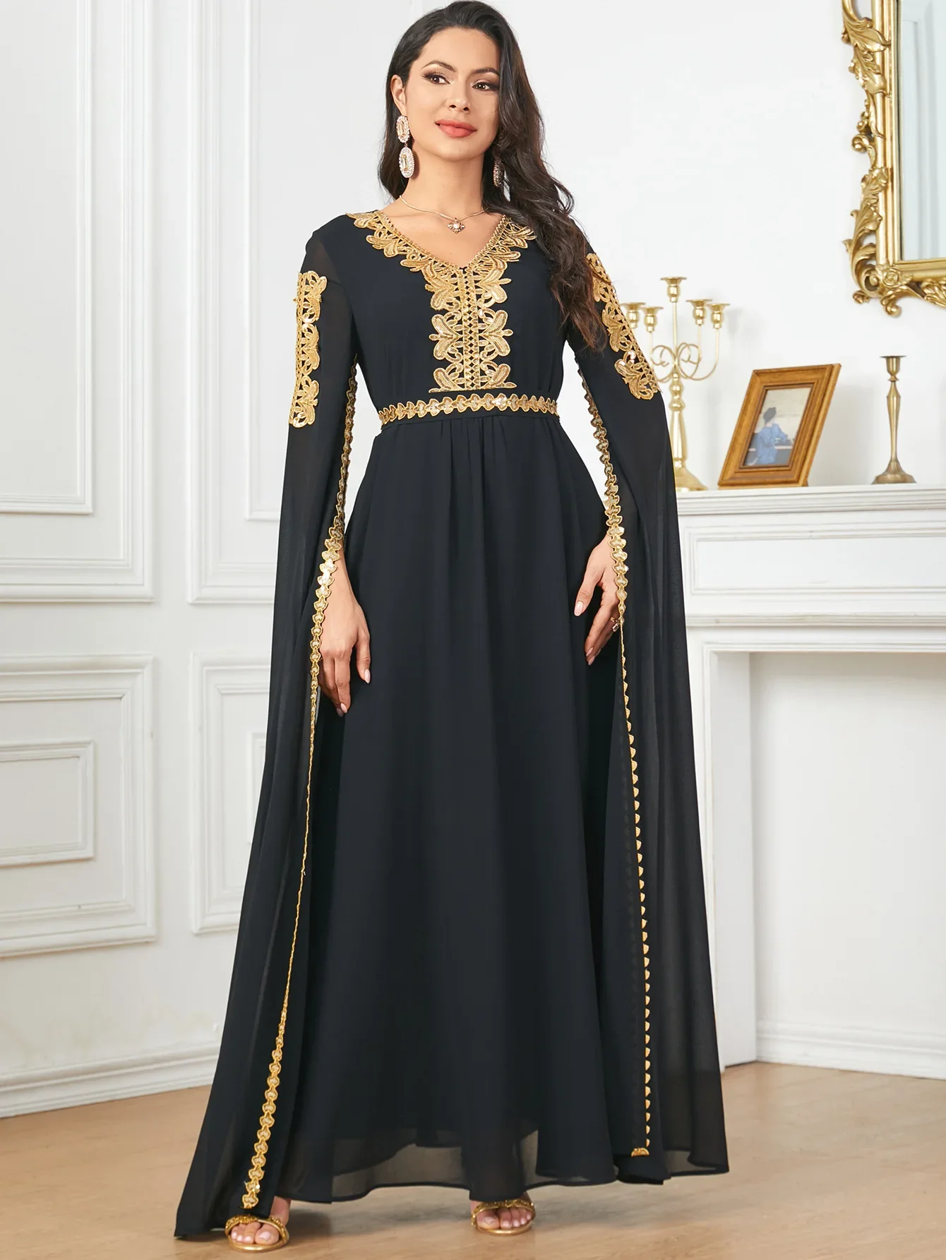 Marocain Kaftan Djellaba Muslim Women Maxi Dress Long Cape Sleeve Evening Gown Dubai Abaya Turkey Caftan Saudi Arabic Jalabiya
Marocain Kaftan Djellaba Muslim Women Maxi Dress Long Cape Sleeve Evening Gown Dubai Abaya Turkey Caftan Saudi Arabic Jalabiya