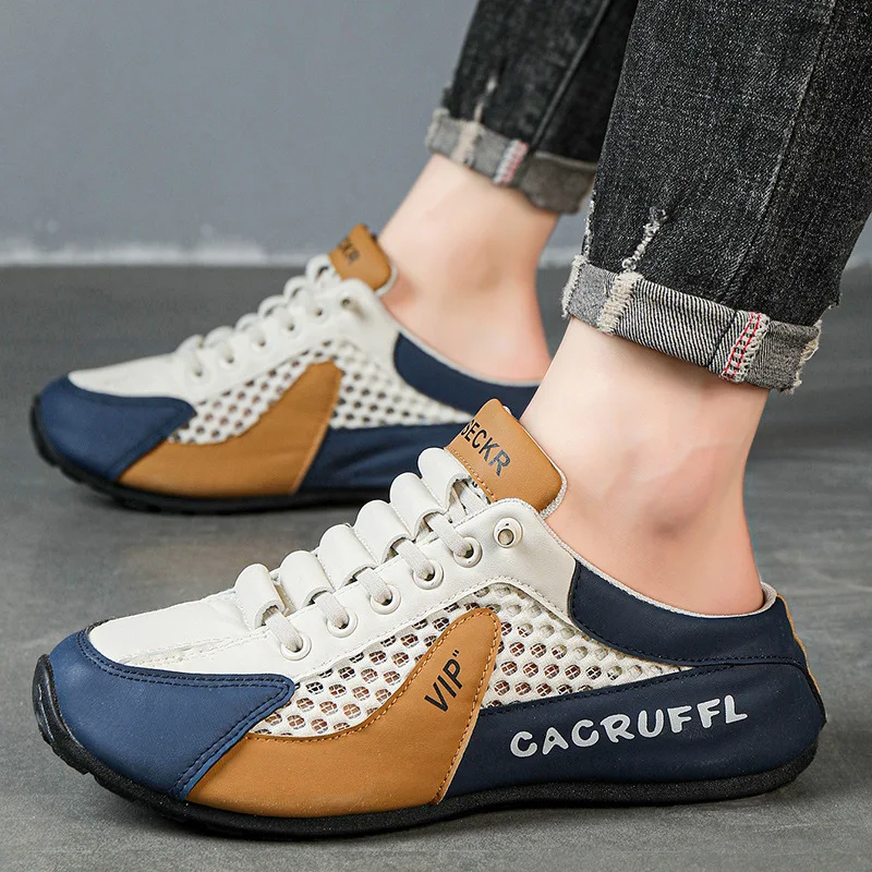Large-sized semi-drag men's shoes, casual sports shoes, new spring and summer comfortable and breathable mesh sandals
Large-sized semi-drag men's shoes, casual sports shoes, new spring and summer comfortable and breathable mesh sandals