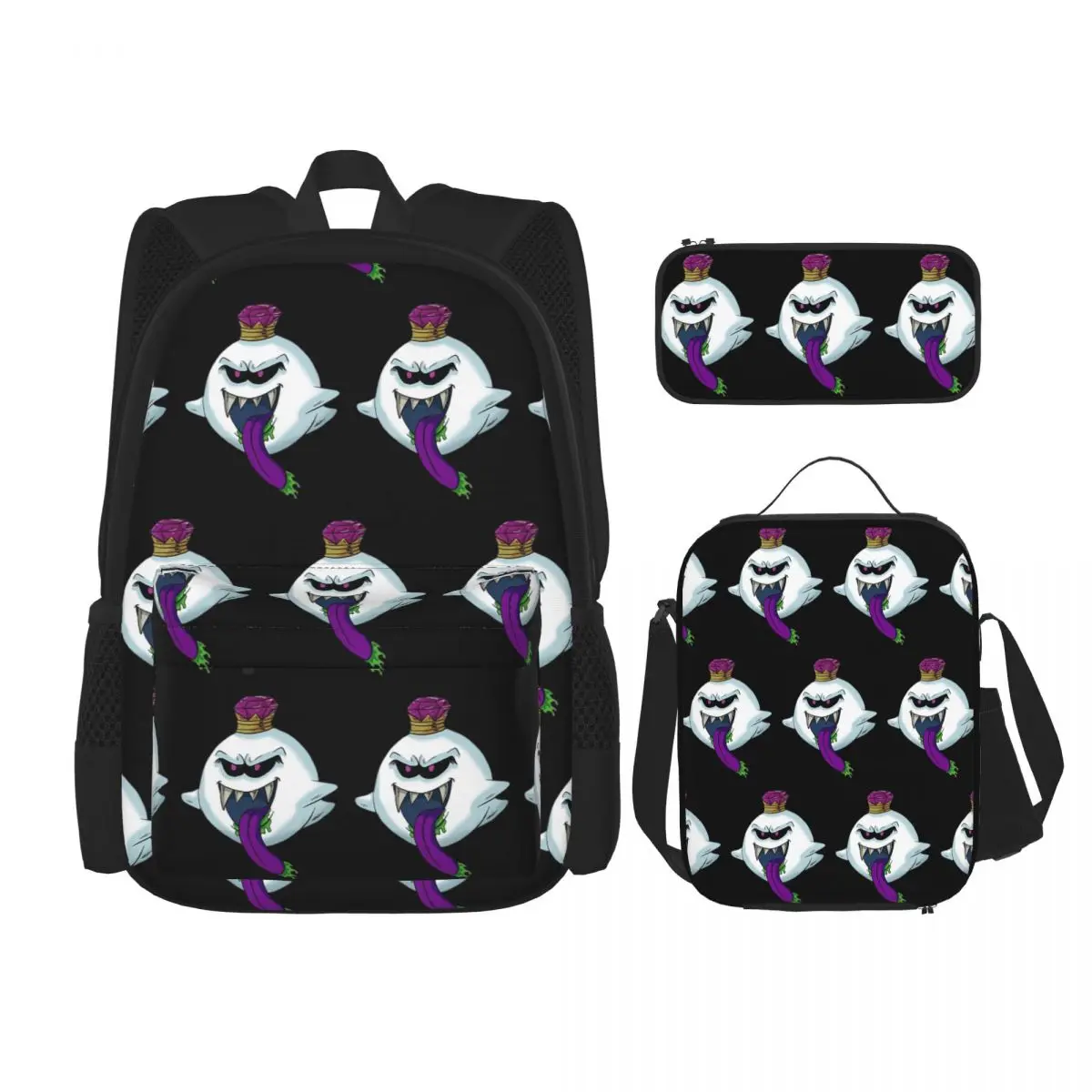 King Boo Backpacks Boys Girls Bookbag Children School Bags Kids Rucksack Lunch Bag Pen Bag Three-Piece Set
King Boo Backpacks Boys Girls Bookbag Children School Bags Kids Rucksack Lunch Bag Pen Bag Three-Piece Set