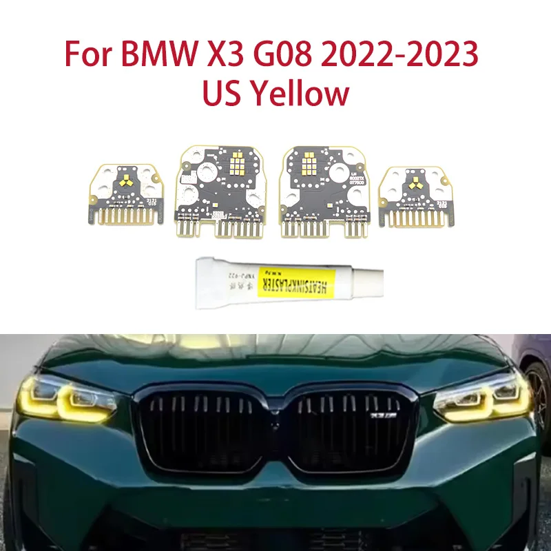Для BMW X3 G08 2022-2023 Версия для США Лимонно-желтый чип DRL Angel Eyes Модификация цвета света автомобиля Автомобильные фары Балластный чип
Для BMW X3 G08 2022-2023 Версия для США Лимонно-желтый чип DRL Angel Eyes Модификация цвета света автомобиля Автомобильные фары Балластный чип