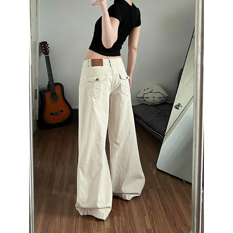 American Vintage Spicy Girl High Waist Loose Wide Leg Jeans Women Comfortable Washed Distressed Light Blue Floor Length Casual
American Vintage Spicy Girl High Waist Loose Wide Leg Jeans Women Comfortable Washed Distressed Light Blue Floor Length Casual