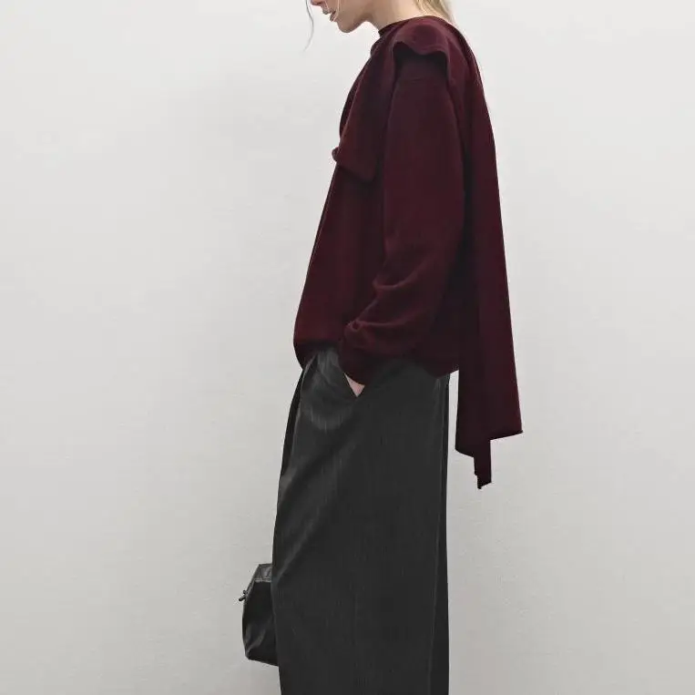 Autumn Winter Red Wool Blend Knit Sweater Long Sve Scarf Included Low round Ne Street Sle Casual Length Average
Autumn Winter Red Wool Blend Knit Sweater Long Sve Scarf Included Low round Ne Street Sle Casual Length Average