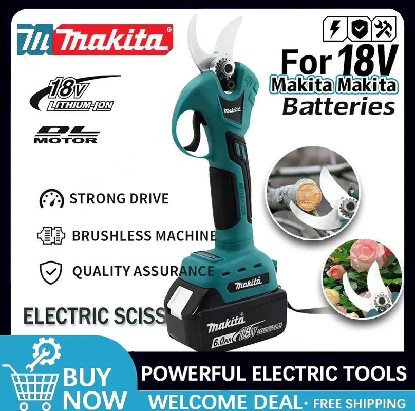 Makita Brushless Electric Pruner 4 Gears Cordless Handheld Orchard Shrub Pruning Tree Branches Cutter For Makita 18V Battery
Makita Brushless Electric Pruner 4 Gears Cordless Handheld Orchard Shrub Pruning Tree Branches Cutter For Makita 18V Battery