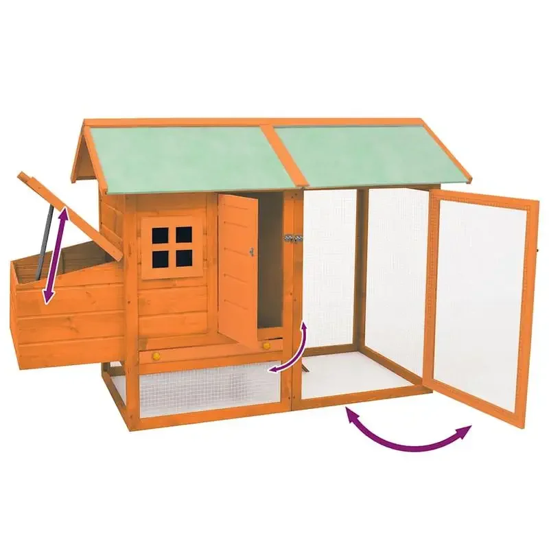 Chicken Cage Solid Pine & Fir Wood 66.9"x31.9"x43.3"
Chicken Cage Solid Pine & Fir Wood 66.9"x31.9"x43.3"