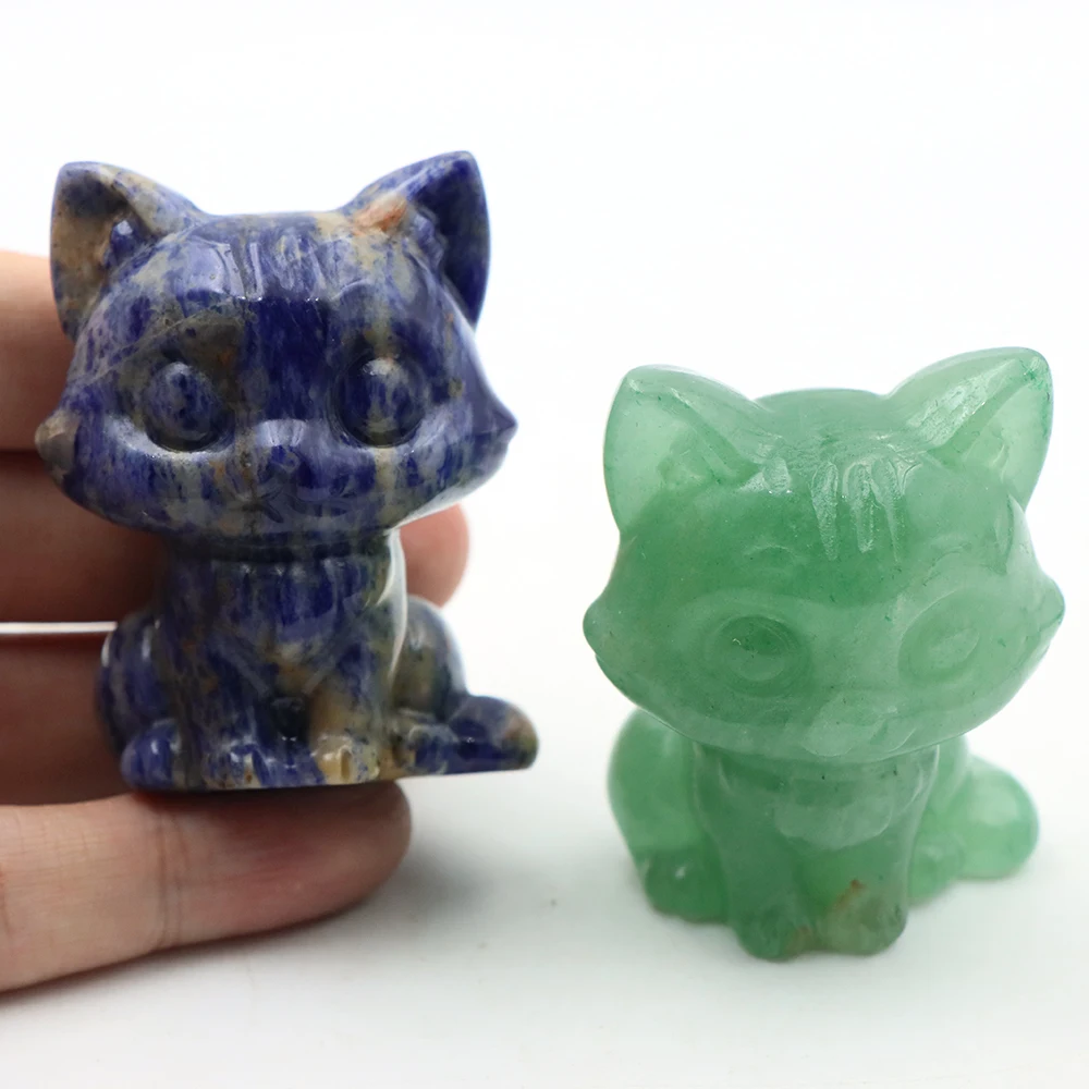 55mm Hand Carved Crystal Cat Animal Figurine Natural Stone Healing Crystal Animal Kitty Statue Crafts Chakra Meditation Decor
55mm Hand Carved Crystal Cat Animal Figurine Natural Stone Healing Crystal Animal Kitty Statue Crafts Chakra Meditation Decor