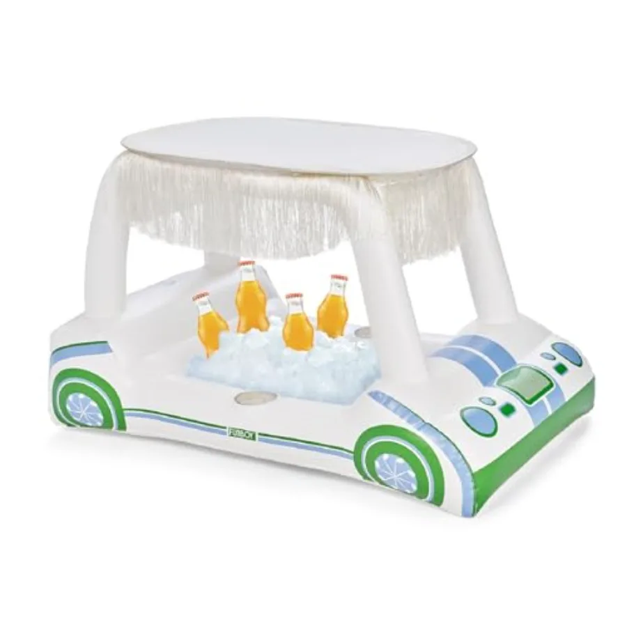 Mini Drink Cooler Inflatable Pool Float Golf Cart Style Floating Cooler with Cup Holders, Detachable Fringe Shade and Central I
Mini Drink Cooler Inflatable Pool Float Golf Cart Style Floating Cooler with Cup Holders, Detachable Fringe Shade and Central I
